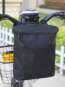 1 Bolsa Frontal de Grande Capacidade - Tecido Oxford Durável com Alça de Ombro Ajustável, Zíper Frontal para Armazenar Bicicletas e Motocicletas; Ideal para Aventuras ao Ar Livre, Armazenamento de Carro; Bolsas de Tecido Oxford, Bolsas de Bicicleta