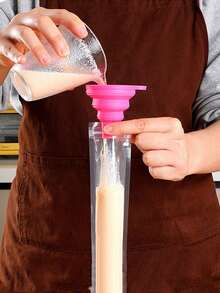 50个夏季旅行自封冰淇淋袋 - 带硅胶漏斗，低温可封口，DIY冰淇淋袋和食品包装袋，派对厨房礼品袋，返校季学生喜爱的棒棒糖冰袋，水果碎冰自封透明棒棒糖冰袋，适用于水果、果汁、牛奶、咖啡和大多数冰淇淋原料，旅行必备，收纳，露营，厨房配件 - 透明 - 查看 11