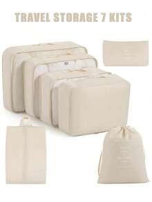 9 Peças Conjunto de Organizadores de Viagem, Bolsas de Armazenamento com Zíper de Grande Capacidade para Roupas, Sapatos, Cosméticos, Cubos de Embalagem de Bagagem Portáteis, Bolsa de Viagem Dobrável, Bolsa de Academia, Bolsa de Roupas Sujas