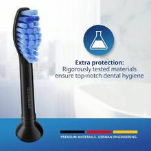 Replament Heads  Compatible With Philips Sonicare Replament Heads  Medium Replament Toothbrush Head  Replas HX6015/03 SimplyClean Toothbrush Heads  Black  8 Pack