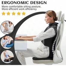 Gel Seat Cushion For Long Sitting Double Thick Gel Seat Cushion Breathable Honeycomb Chair Cushion With NonSlip Cover For Office Chair Car Wheelchair Long Trips Relief Sciatica Pain - màu đen - Xem 5