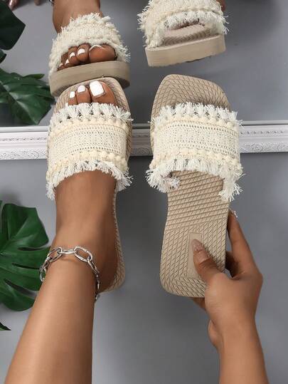 时尚、优雅、简约、复古、经典一体式防滑户外沙滩凉鞋，春夏季