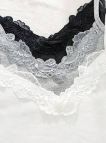 3pcs Lace Camisole Tank Tops For Women, Versatile Innerwear