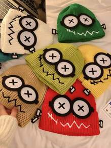 1 件女士趣味机器人针织帽，时尚百搭无檐帽，适合外出和派对，秋冬季 - 多色 - 查看 5