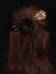 仿珍珠装饰发夹，优雅发饰，发夹发髻器，发髻发饰，发夹造型器，发饰，学生用品，珍珠发饰，婚礼用品，头部饰品 - 金色 - 查看 2