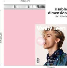 Fuxury Poly Mailers 12x15.5Inch 50 Pcs, Heavy Duty Shipping Bags For Clothing, Strong Adhesive Shipping Envelopes For Small Business, Self Seal Mailers Poly Bags Mailing Envelopes,Light Pink - 淺粉色 - 查看 7