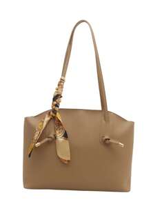 全新奢华图案百搭女士单肩托特包 - 卡其色 - 查看 6