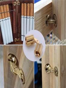 2pcs Copper Hinge Cabinet Door Flip Board Flush Hinges, 180 Degree Cross Hinge For Decorative Box