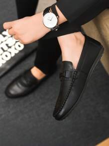 Herren Mode Business Anzugschuhe, bequeme Lederschuhe mit weicher Sohle, Slip-On Loafer (Produkt fällt klein aus, empfehlen Sie eine Nummer größer zu bestellen)