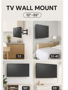 Soporte Articulado para Televisores de 12 a 55 Pulgadas Ideal para Hogar u Oficina Moderno - Negro - Ver 8