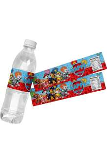 Paw Patrol 10pcs Paw Patrol Themed Water Bottle Stickers, Labels, Baptism Showers, Birthday Decorations, Dog Party Water Bottle Packaging, Birthday Party Decorations Can Be Used(Random Style)