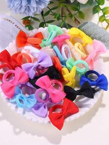 10/30/50pcs Girls' Elastic Hair Ties - Soft Pastel & Bright Colors (Red, Pink, Yellow, Green, Blue, Purple, Black, White,) - Non-Slip Hair Bands For Youngsters, Youngsters, Birthday Parties, Halloween, Chinese New Year - For Sensitive Light Beige - Everyday & Special Occasion Hairstyles, Youngsters Party Accessories, Playful Hair Accessory, Soft Fabric Hairbands