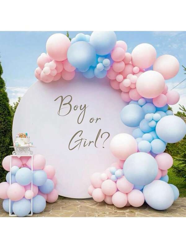 122 Stück hellblau & hellrosa Latex Ballon Bogen Dekorations-Set, geeignet für Geburtstagsfeiern, Feiertage, Silvesterfeier, Baby-Shower, Geschlechts-Enthüllungsparty, Junggesellinnenabschied