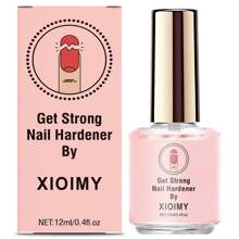 Xioimy 12ml Pink Nail Hardener, Decorative Manicure, Natural Transparent Pink Enhancing Glossy