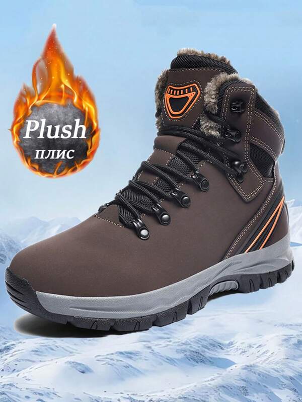 High Quality Hiking Boots, Snow Boots Couple Models 2025 New Design Plus Size Shoes, Anti-Slip Hiking Shoes, Combat Training Military Boots, Camouflage Shoes, Autumn/Winter Men's Tall Boots, Men's Outdoor Hiking Shoes, Outdoor Sports Casual Shoes, Tall Boots, Black Shoes, Grey Shoes, Khaki Shoes, Brown Shoes, Men's Riding Boots, Suitable For Cold Autumn/Winter Weather, Size 39-48 (Asymmetrical Pattern)