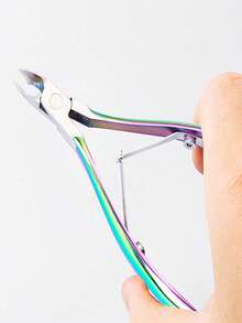 1 pezzo Forbici per cuticole per manicure, rimozione della pelle morta, pinze per unghie in acciaio inossidabile, strumenti per la cura dei piedi