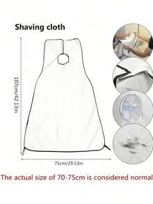 1PC/2PCS/3PCS 60CM Hair Cutting Shaving Apron Waterproof Reusable BarberBeauty Salon Protective Cloak ForMen Women Adults Christmas Gift HolidayParty Grooming Styling ProfessionalHome Use Hairdresser Unisex SalonAccessories - White - View 3