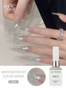annies 12ml Summer Gel Nail Polish , 9 Icy Sheer Cat Eye Gel, Crystal Clear Holographic Nail Art For Beach Vacations & Pool Party Glam