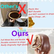 Vintage Metal Box Evening Bag Clutch Purse,Bridal Wedding Party Handbag, Women's Chain Shoulder Crossbody Bag For Teen Girls College Students,Rookies & White-Collar Workers Perfect For Work ,Business,Commute,Outdoors, Travel, Outings, For Party, Wedding, Prom, Dinner Bag Holiday Christmas Gift - 咖啡 - 查看 4