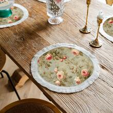 1/4/6 pièces Nappes de table en lin à franges, sets de table imprimés lavables, tapis de protection de surface, nappes de table d'intérieur et d'extérieur, convient pour les fêtes, la décoration de cuisine