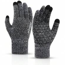 Winter Gloves, Men's And Women's Gloves, Upgraded Touch Screen Text Messages For Warm Running, Warm Soft Knitted Lining Winter Knitted Thickened Warm Cycling Gloves, Plush Woolen For Men And Women, Outdoor Cycling Touch Screen, Wear-Resistant, Breathable And Windproof[ Comfort & Warmth ] - Multicolor - View 6