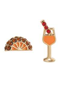 2 piezas Pendientes de cóctel, hamburguesa, amanecer de tequila, patatas fritas de moda exquisita y personalizada, chapado en oro de 18K, antioxidante, adecuado para uso diario casual, joyería para mujer - Multicolor - Ver 15