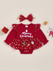 Newborn Baby Dresses - Red - View 2