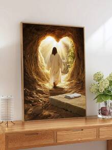 1pc Hiện đại Ngài đã bế tôi, Chân dung Chúa Jesus Christ, Tranh vẽ, Quà tặng treo tường của Chúa, Dấu chân trên cát, Chúa Jesus trên bãi biển, Đức tin vào Ngài, Người phụ nữ chạm vào Chúa Jesus, Chữa lành, Viền áo của Ngài, Đức tin được truyền cảm hứng, Thiêng liêng, Làm tốt lắm, Chân dung Chúa Jesus Christ, Tranh vẽ, Chúa Jesus mỉm cười, Nghệ thuật lấy cảm hứng từ đức tin, Thiên đường, Nghệ thuật Phúc âm, Trang trí phòng ngủ, - Nhiều màu - Xem 8