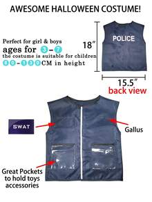 11pcs Christmas Toy Set, Including Badge, Badge, Handcuffs And Toy Gun, Suitable For Children Role Play, Classroom Entertainment - Multicolor - View 3