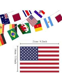 1set 32/50/100 Countries String Flags, International Hanging Bunting Pennant Banner, Decoration For Grand Opening, Sports Bar, Party Events, Holiday Supplies, Garden Decor