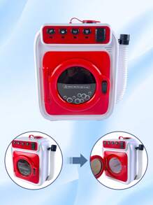 Kids' Pretend Play Washing Machine Set – Includes Laundry Basket, Detergent, Softener, Clothes Hanger, Drying Rack, Bucket & Fabric – Educational Cleaning Toy For Children Ages 3+