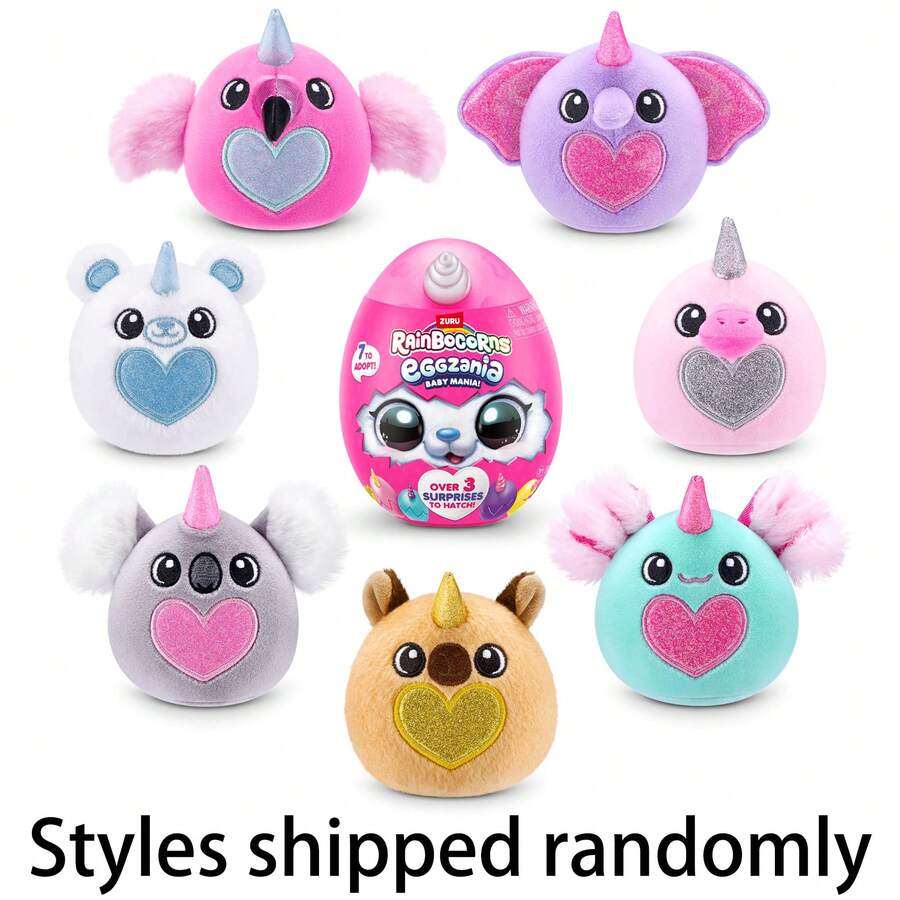 Zuru - Rainbocorns Eggzania Baby Mania 毛绒玩具,3 个惊喜包,7 种款式 - 92111 - 彩色 - 查看 1