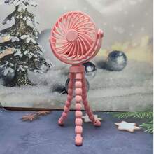 Octopus Shaped Transformable Fan, Portable Clip-On Fan, Rechargeable, 720° Adjustable, With LED Light, Compact Desk Fan, Powerful Yet Quiet, 3 Wind Speeds, USB Charging, Mini Personal Cooling Fan For Desk, Home Office, Stroller, Camping, Gift For Her - New 1 - View 12
