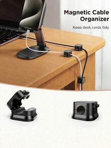 Magnetic Cable Organizer, Simple Cord Winder, Self-Adhesive Cable Management Clips, Desktop Mouse Cord Holder - Multicolor - View 4
