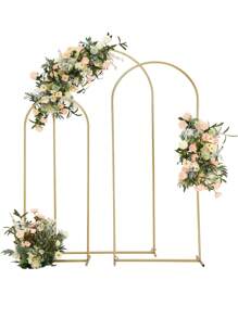 圣诞节 1/2/3 件套金属拱形背景架，派对拱形装饰套装，适用于婚礼/生日派对/迎婴派对/毕业典礼家居装饰新年礼物