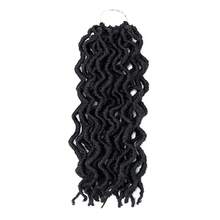 18/24 Inch Goddess Faux Locs Crochet Hair 1/6 Packs/Lot Soft Locs Wavy Crochet Braids Dreadlocks 3 Tone Curly Wavy Twist Braiding Hair Extensions African Roots Braid - Multicolor - View 15
