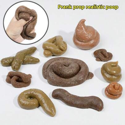 1pc Realistic Fake Poop Toy, Gag Prank Toy, Disgusting Prank, Stress Relief Squeeze Toy, Party Decoration, Surprise Gift, Seat Holder, Funny Game Prop - Holiday Gift, Halloween Gift/Christmas Gift/Present