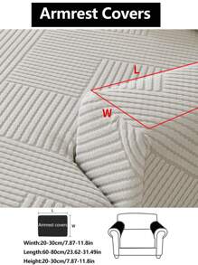 1pc Stretch Thickened Warm Sofa Cover, Non-Slip Full Coverage Sofa Seat Cushion, Suitable For All Seasons, Fabric Sofa Slipcover, Machine Washable, Dust-Proof, Pet-Friendly, Decorative Sofa Protector, Adjustable For Corner Sofa, Bedroom, Office, Living Room 1/2/3/4 Seater - Light Grey - View 19