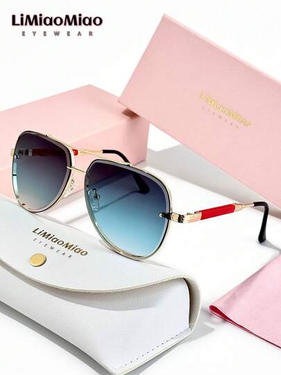 1 副男女通用椭圆形时尚 Y2K 装饰眼镜，配有眼镜盒和清洁布，馈赠佳品