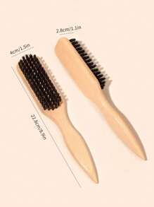 Unisex Boar Bristle Hair & Beard Brush - Fragrance-Free Professional Hairstyling Brush, Suitable For Thick/Thin Hair, Can Clean Ombre Hair And Trim, Create Smooth Hairstyles - Multicolor - View 5