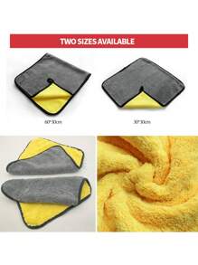 400GSM Super Soft Microfiber Car Wash Towel, Double-Sided, High Absorbency, No Scratch