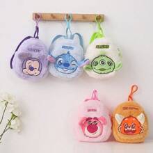 MINISO Furry Season Mini Backpacks, Alien – Great Fluff Texture, Fun Double - Strap Design. Eye - Catching & Practical On Big Bags. Suitable For Trendsetters & Fashion Bloggers To Pose(1 Pc)