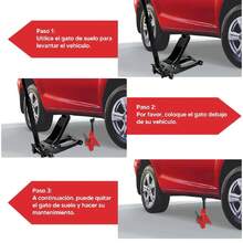 Juego de soportes de gato para coche de alta resistencia ajustables de 3 toneladas/6600 lb, 1 pieza, soporte de elevación para gato de coche de 3 toneladas/6600 lb, estabilizador para remolque de viaje, SUV, autocaravana, camión, coche, rangos de elevación de 30 a 41,5 cm, diseño dentado. - Rojo - Ver 6