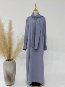1pc Hijab Nida Fabric, Skin-Friendly & Breathable, Suitable For Women To Wear Casually In Any Occasion, Abaya