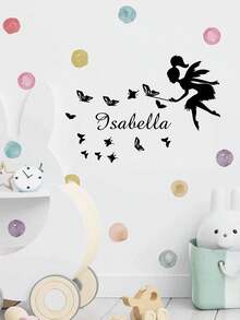 1 件 DIY 个性化定制名字蝴蝶墙贴、定制名字卡通汽车贴花 PVC 墙贴、墙艺术墙纸、客厅卧室墙贴、防水墙纸、自粘式、墙贴 PVC 墙艺术贴纸、现代时尚墙贴、墙贴家居装饰配件、派对礼物、结婚礼物 - 黑色 - 查看 2