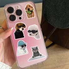 50 张透明贴纸 可爱表情包贴纸 动物贴纸 搞笑表情包贴纸 可爱贴纸 猫咪贴纸 表情包贴纸 水瓶贴纸 笔记本贴纸 水瓶、水壶、吉他、行李箱、手机、手机壳、笔记本电脑、滑板、礼物 - 彩色 - 查看 8