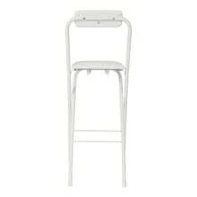 XIANXUS Foldable Bar Chair, Tall Folding Chair, Portable Folding Stool, For Kitchens, Dining Rooms, Living Rooms, Study Rooms, Bedrooms, Balconies, Offices, Bars, Dining Halls, Cafes - 白色 - 查看 4