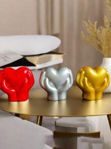 1 Stück Herz-förmiges Kunstharz Dekoration fürs Zuhause, Geschenk für Hochzeit, Muttertag, Abschluss, Bücherregal, Café Schreibtisch - romantisches kreatives Geschenk