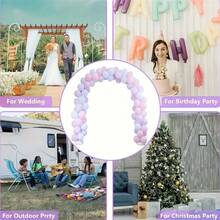 4-In-1 Balloon Arch Stand, Backdrop Frame & Party Decor - Multifunctional White PVC Frame With Floral Pattern, Suitable For Weddings, Birthdays, Anniversaries, Indoor/Outdoor Events As Decorative Backdrop | Elegant Decor | Durable PVC Material, Balloon Decoration - White - View 7