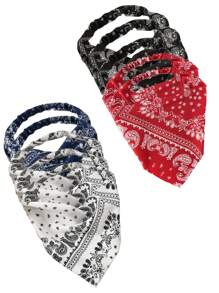 24*16cm 腰果印花弹力发带，女士头饰，发带，发套头巾头巾柔软，轻便时尚简约多功能户外旅行和运动礼品发饰头带，适合女性，学校用品，大学 - 彩色 - 查看 1